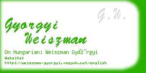 gyorgyi weiszman business card